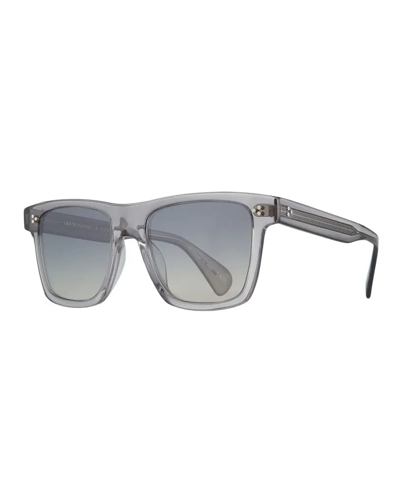 Oliver Peoples Men's Casian Gradient-Lens Rectangle Sunglasses