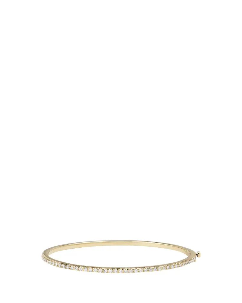Sydney Evan 14K Yellow Gold Diamond Pave Bangle