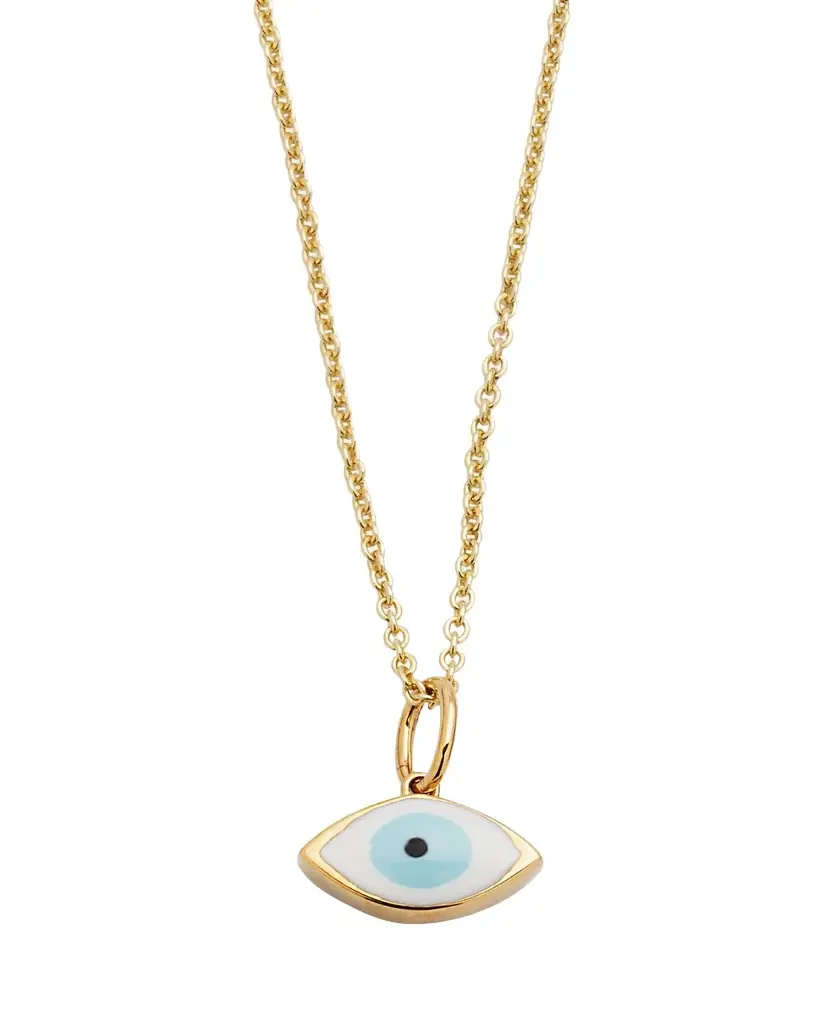 Sydney Evan Medium Enamel Evil Eye Necklace