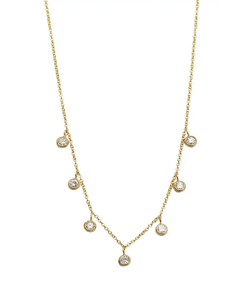 Jennifer Meyer Mini 7-Bezel Dangle Necklace