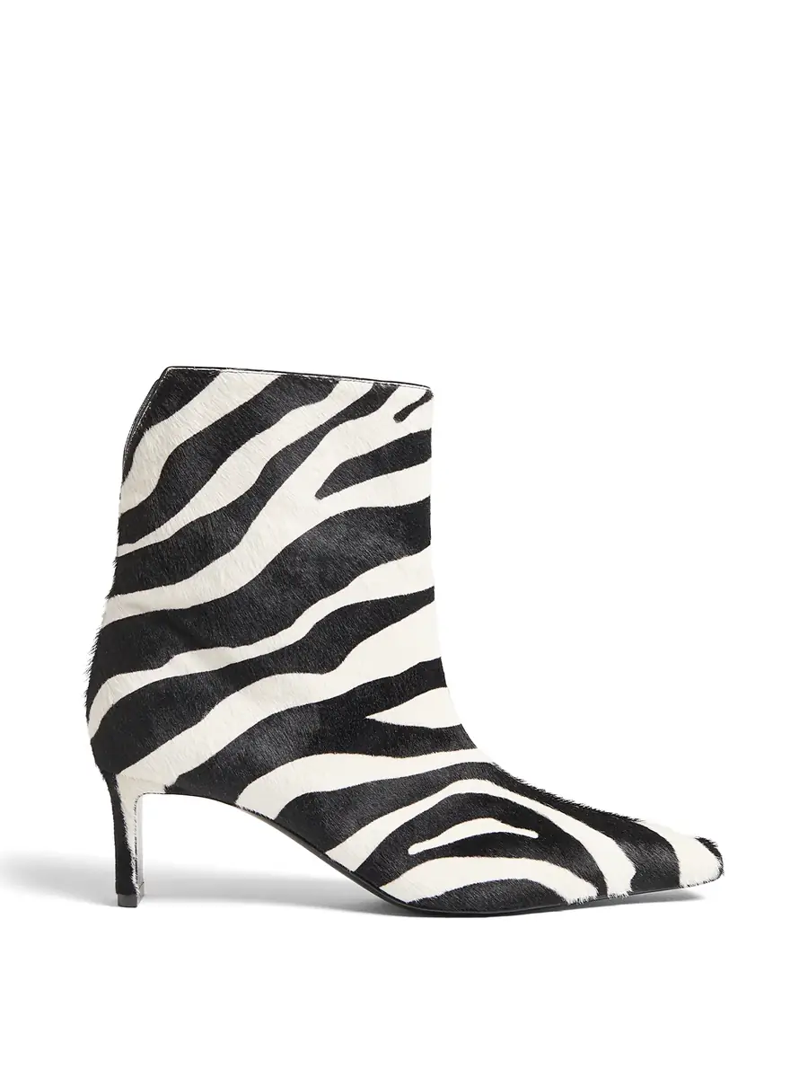 Khaite Zebra Haircalf Ona Ankle Boots