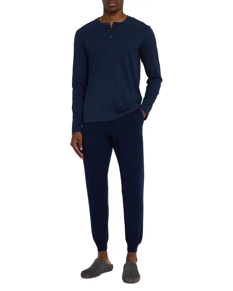 Hanro Men's Living Henley T-Shirt