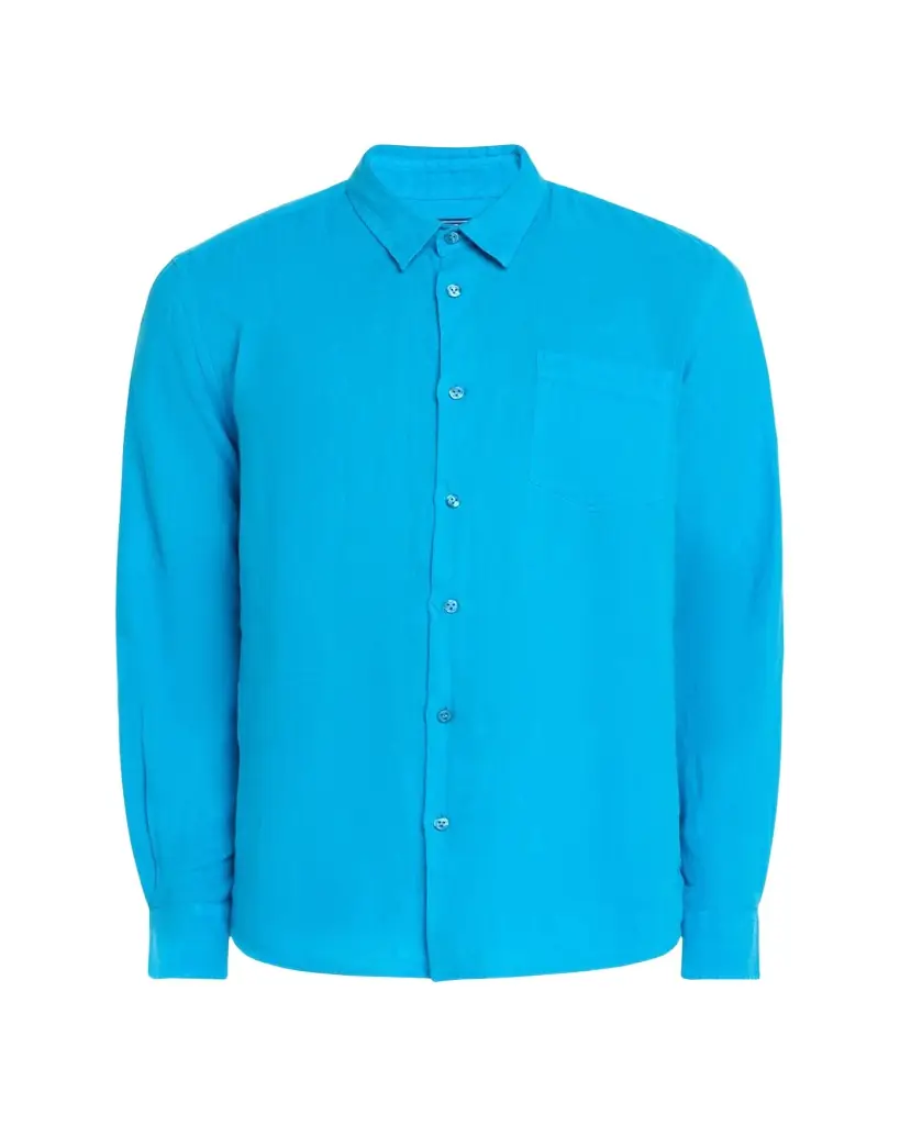 Vilebrequin Men's Caroubis Solid Linen Sport Shirt