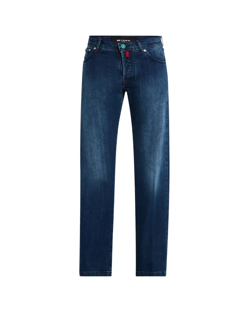 Kiton Men's Dark-Wash Denim Jeans