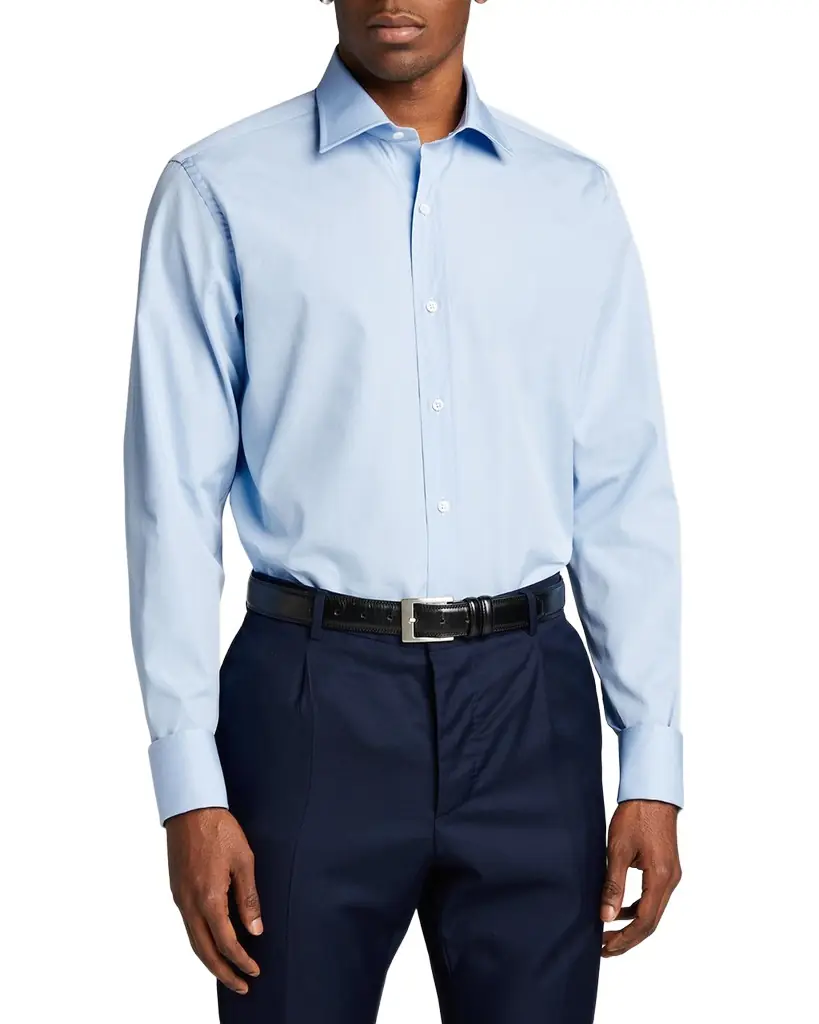 Bergdorf Goodman Men's Poplin French-Cuff Dress Shirt