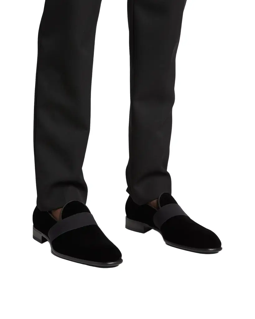 Santoni Men's Isomer Grosgrain Velvet Formal Loafers