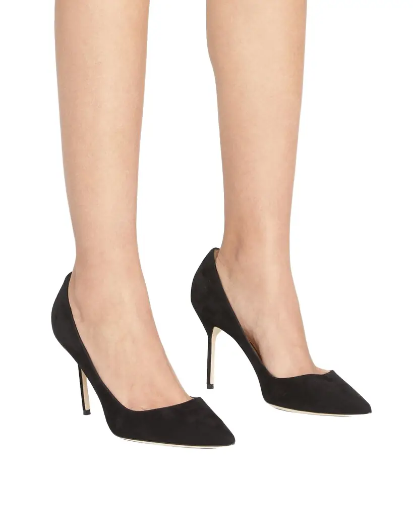 Manolo Blahnik 90mm BB Suede Pumps