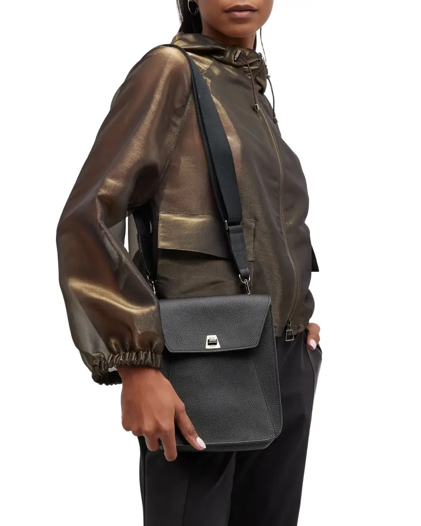 Akris Anouk Small Leather Messenger Bag