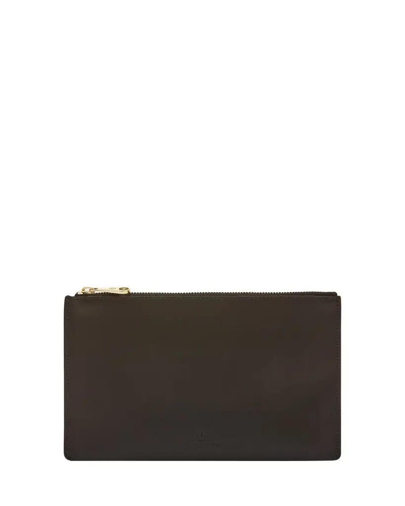 Il Bisonte Oliveta Zip Vacchetta Leather Card Case