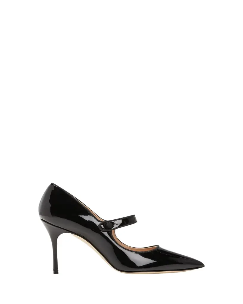 Manolo Blahnik Campari Patent Mary Jane Pumps