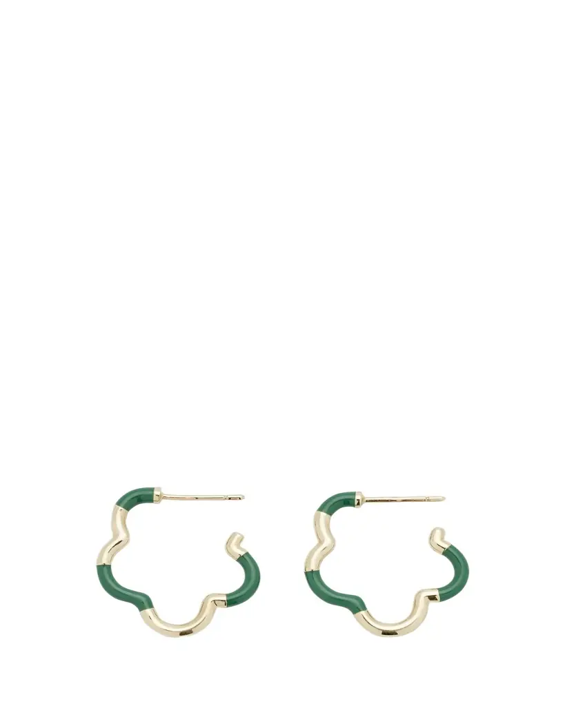 Bea Bongiasca Evergreen Enamel Mini Earrings