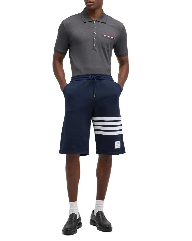 Thom Browne Men's 4-Bar Basic Terry Sweat Shorts