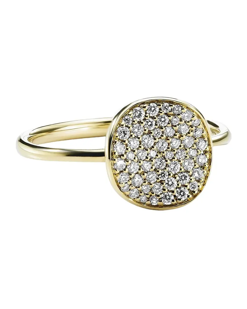 Ippolita Small Flower Ring in 18K White Gold with Diamonds