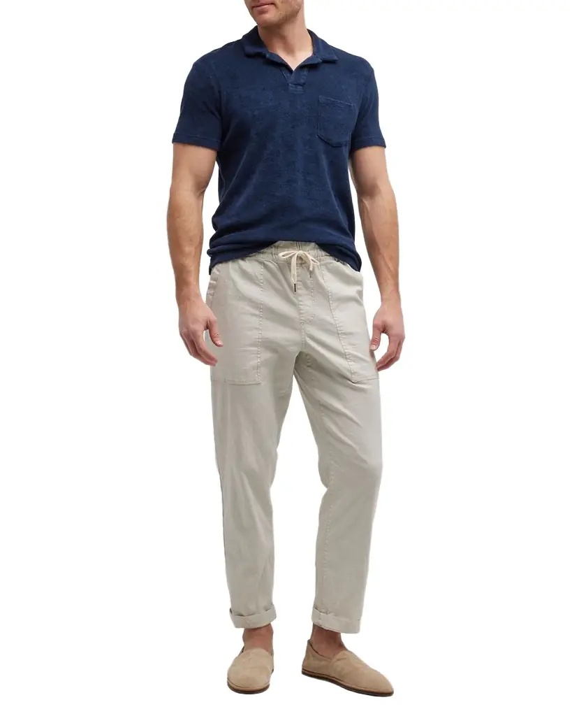 Orlebar Brown Men's Cotton Terry Polo Shirt