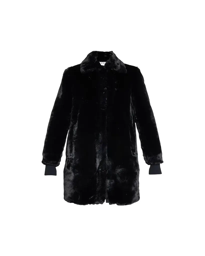 Akris punto Faux-Fur Collared Coat
