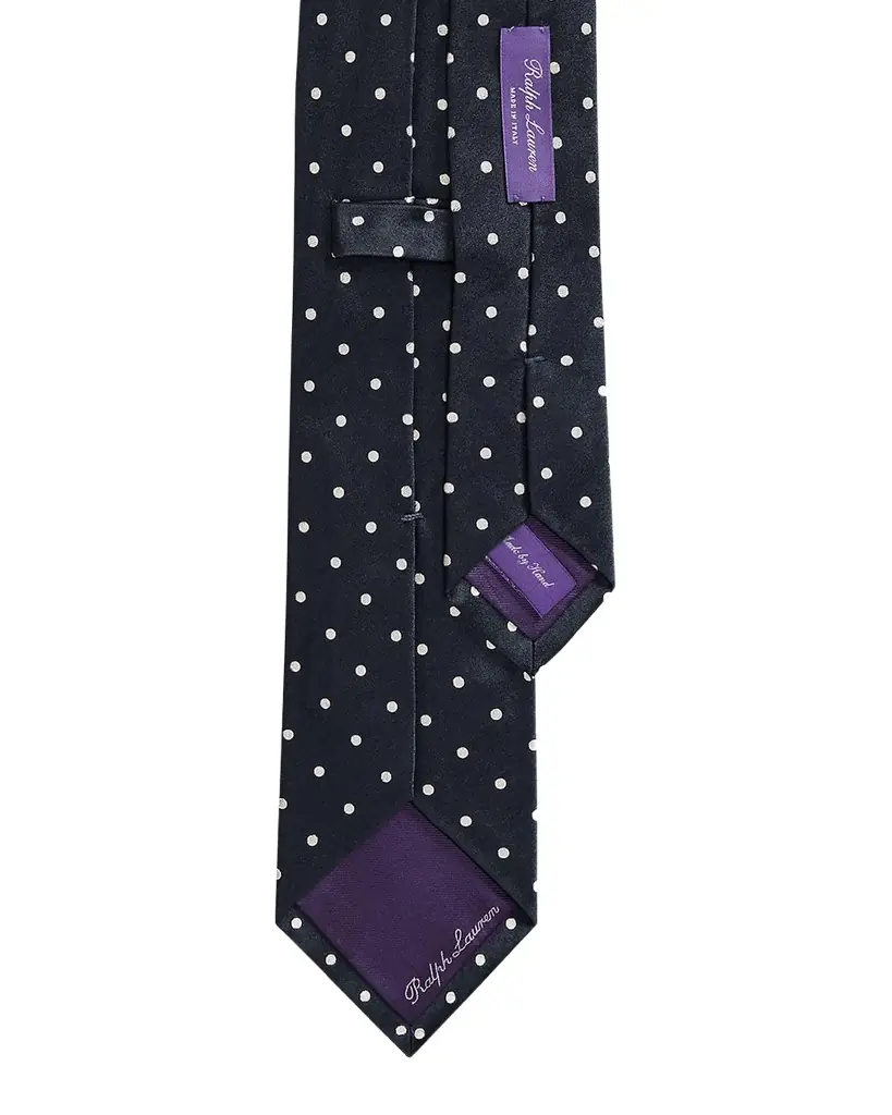 Ralph Lauren Purple Label Polka-Dot Silk Satin Tie