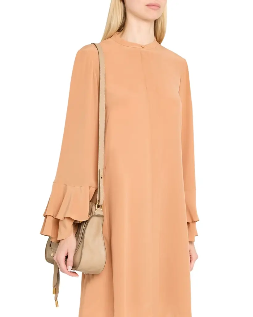 Chloe Marcie Small Satchel Bag in Grained Calfskin