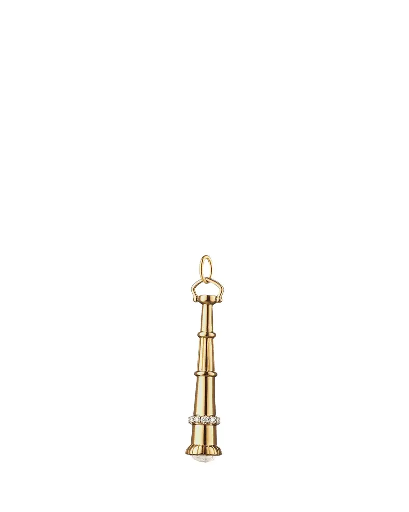 Monica Rich Kosann 18k Yellow Gold Curiosity Telescope Charm