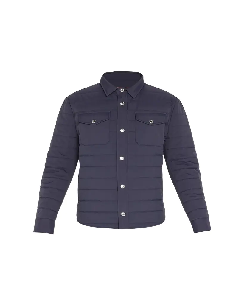 Brunello Cucinelli Men's Quilted Nylon Shirt Jacket
