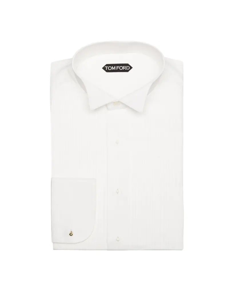 TOM FORD Men's Plisse Formal Dress Shirt