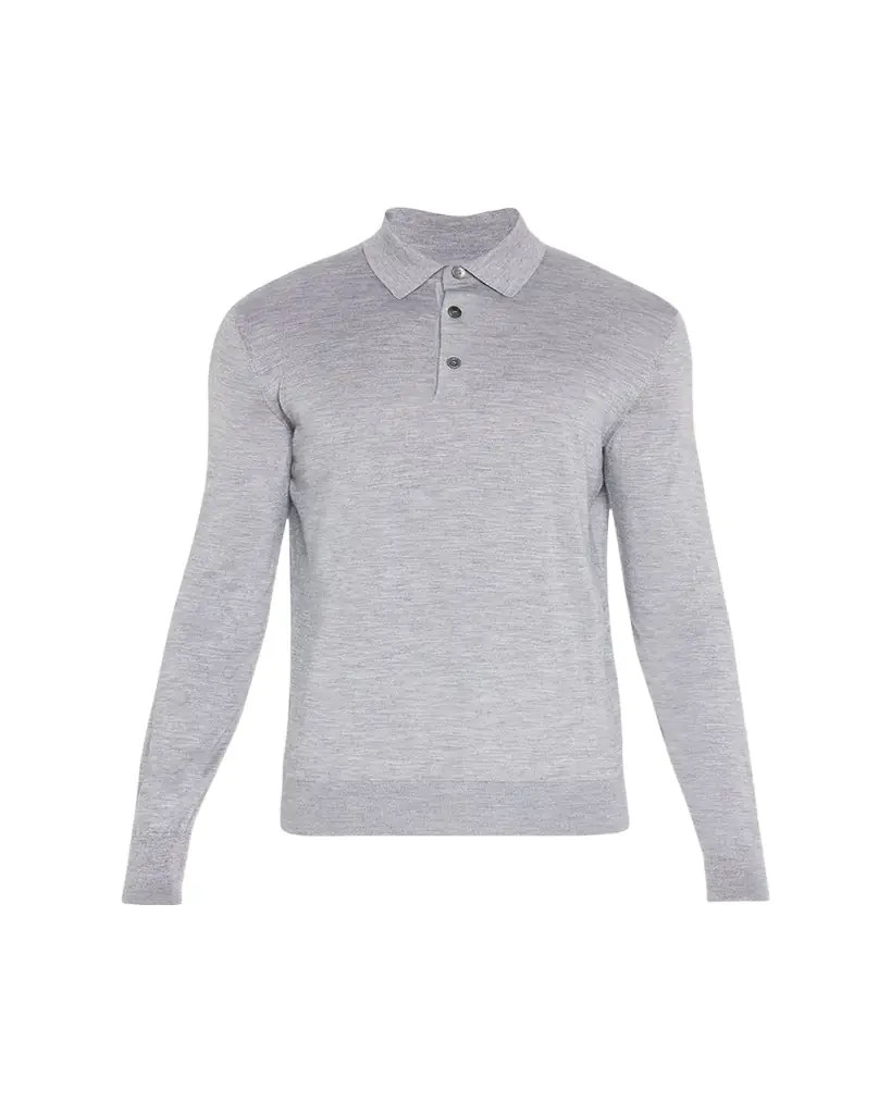 ZEGNA Men's Cashmere-Silk Polo Shirt