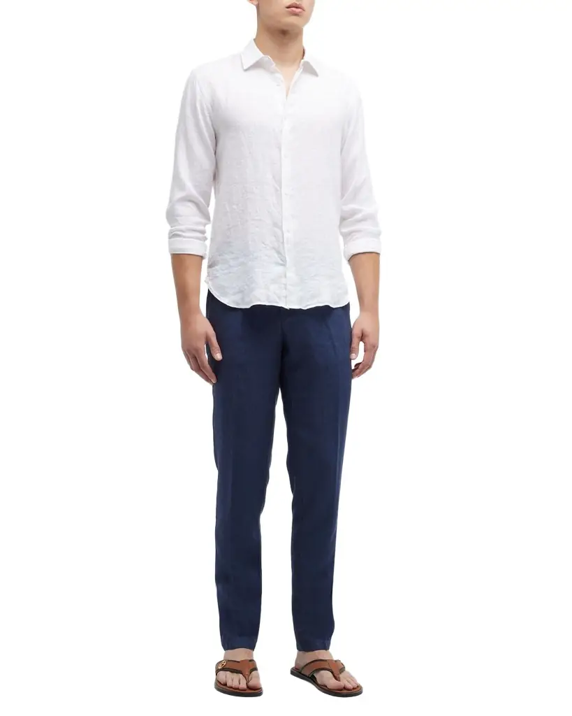 Orlebar Brown Men's Giles Linen Sport Shirt