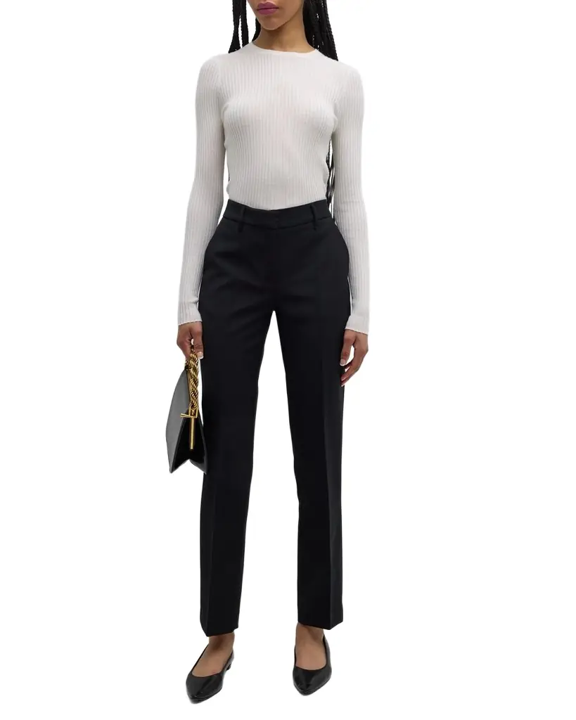 Gabriela Hearst Browning Cashmere Ribbed Top