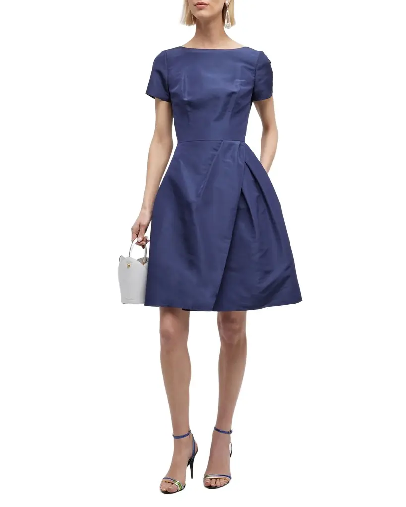 Carolina Herrera Icon Bateau Neck Short-Sleeve Dress