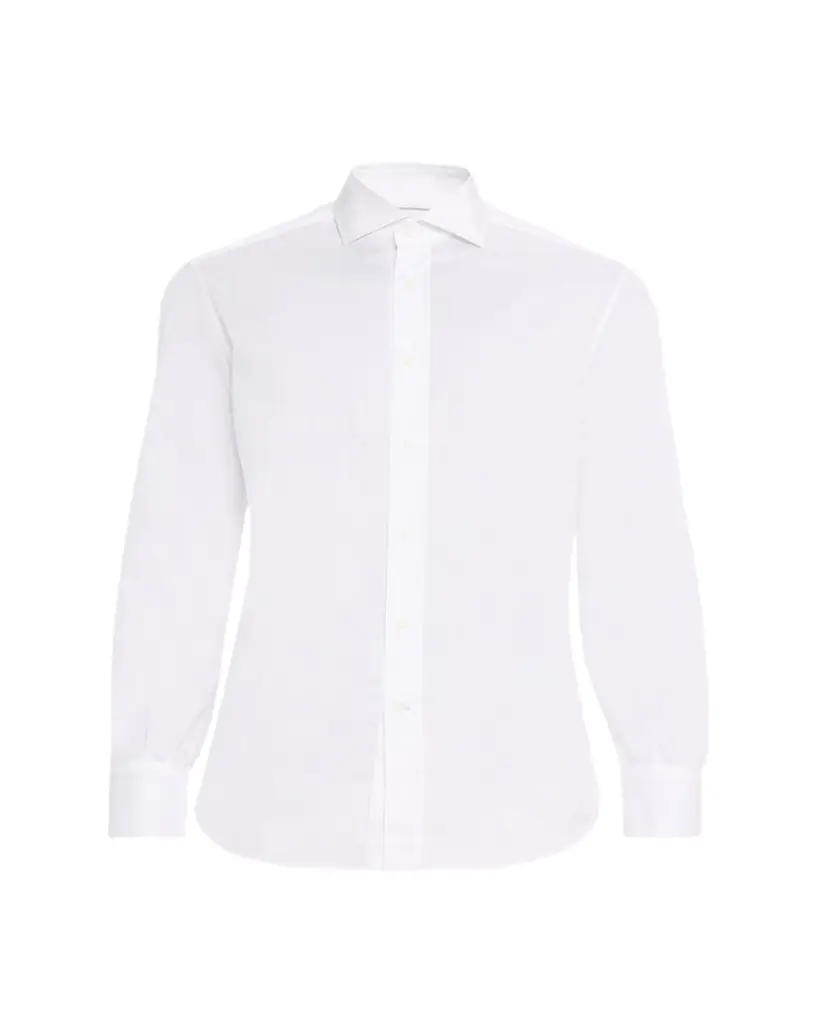 Brunello Cucinelli Men's Spread Collar Cotton Sport Shirt
