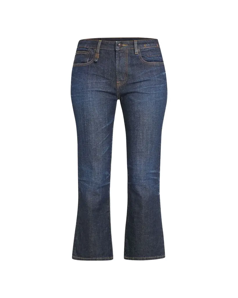 R13 Mid-Rise Straight Kick Ankle Jeans