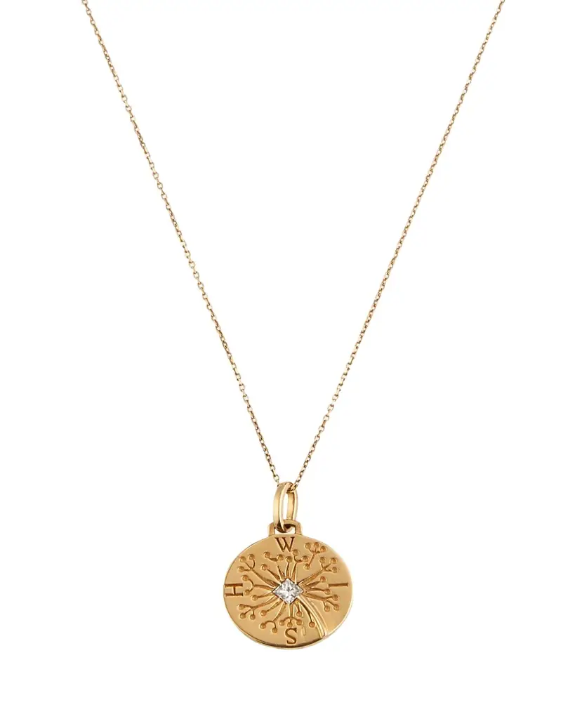 Monica Rich Kosann "Wish" Dandelion 18K Gold Intaglio Charm
