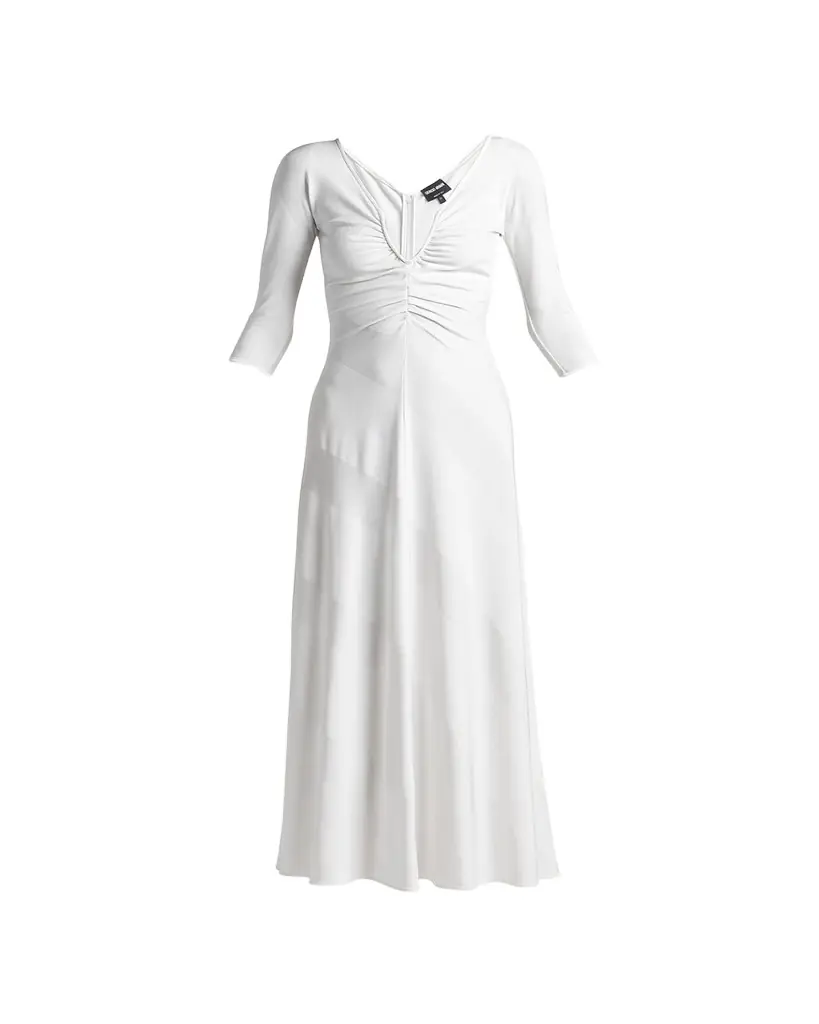 Giorgio Armani Diagonal Striped Jacquard Jersey Maxi Dress