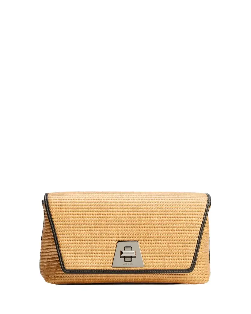 Akris Anouk Small Day Raffia Shoulder Bag