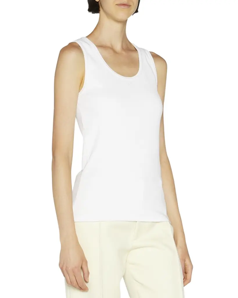 Bottega Veneta Dry Stretch Cotton Ribbed Tank Top