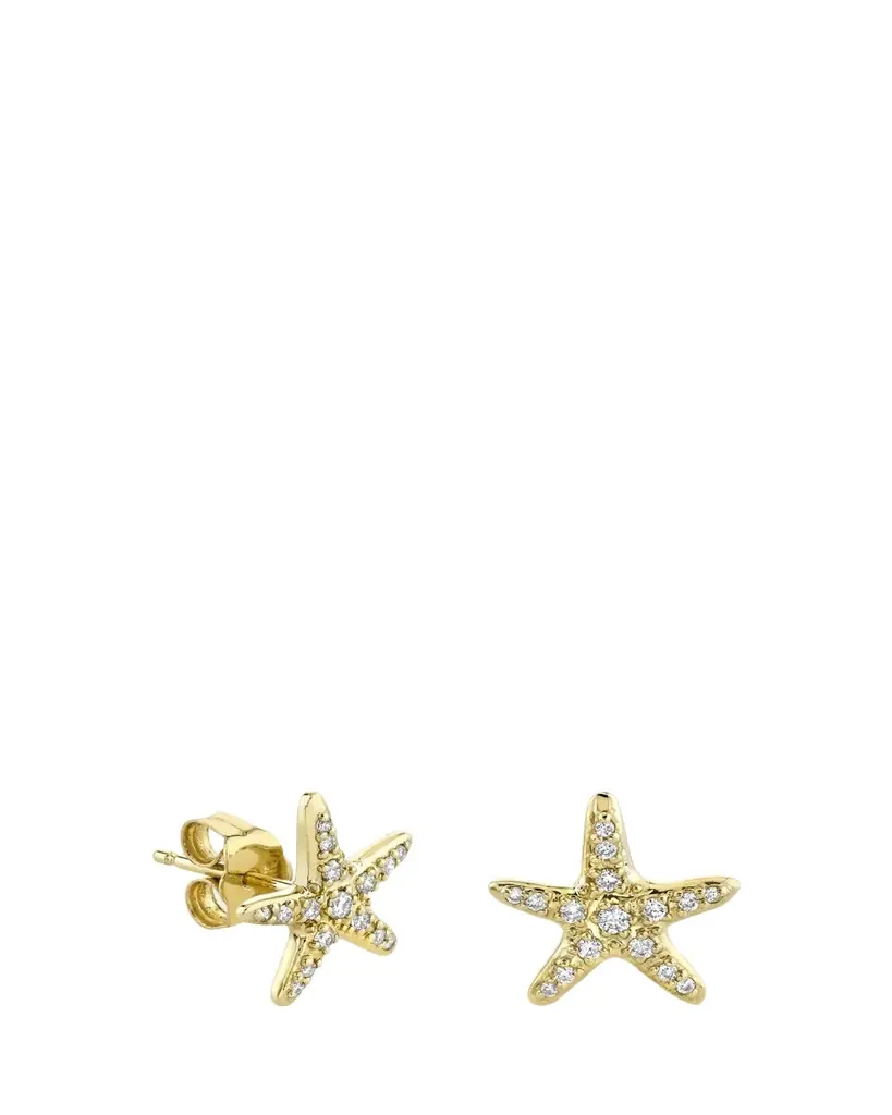 Sydney Evan 14K Yellow Gold Starfish Stud Earring, Single