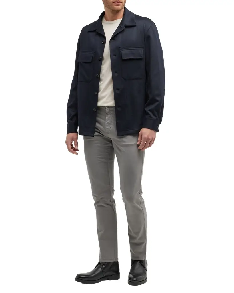 ZEGNA Men's Cashmere Overshirt
