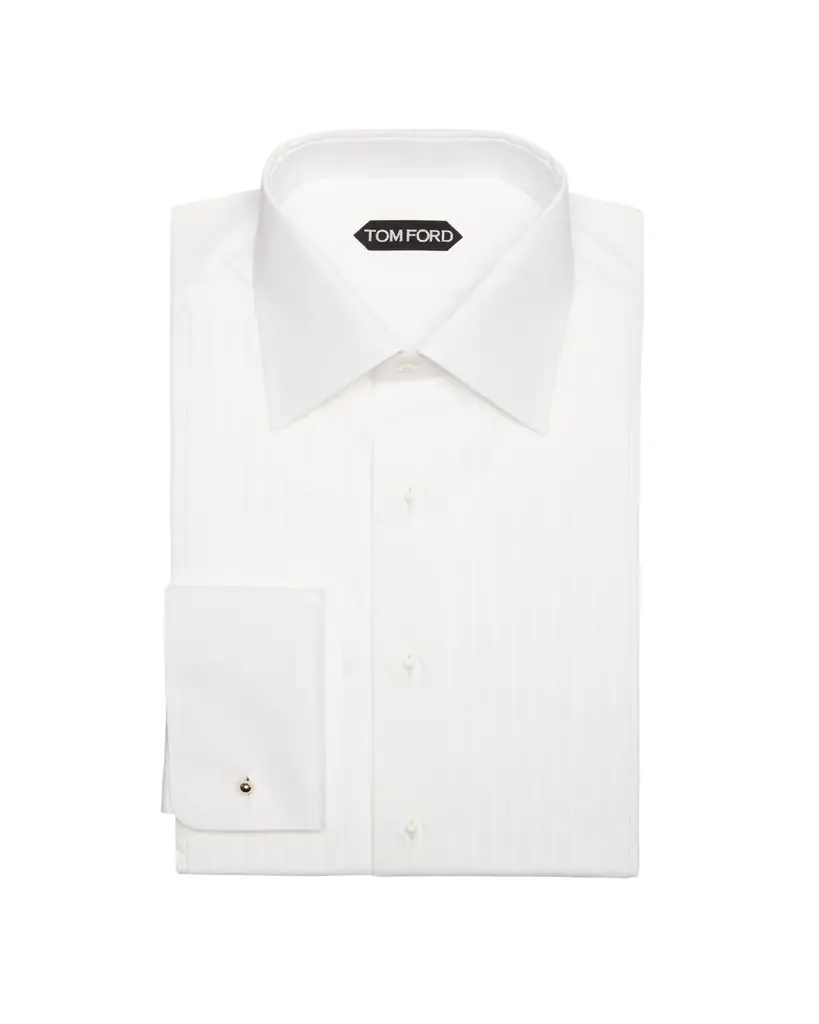 TOM FORD Men's Plisse Formal Dress Shirt