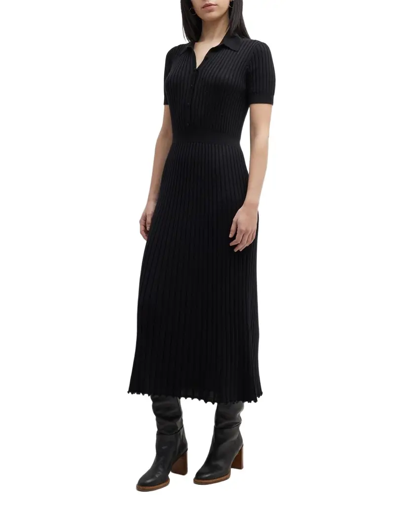 Gabriela Hearst Amor Polo Ribbed Cashmere Dress