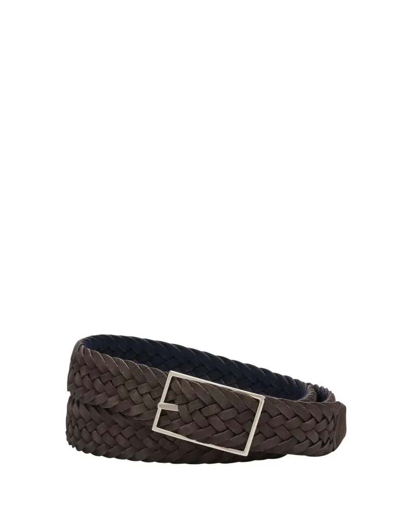 Simonnot Godard Men's Reversible Suede Wool Felt Belt