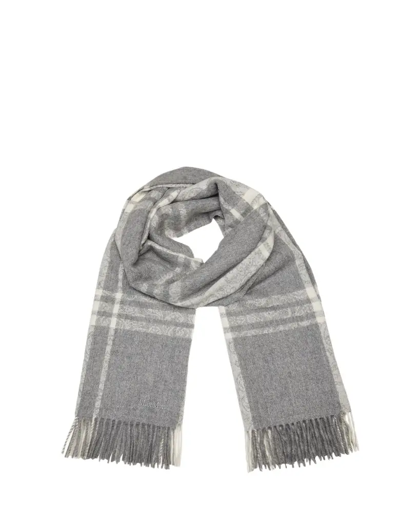 Max Mara Blocco Alpaca Fringe Scarf