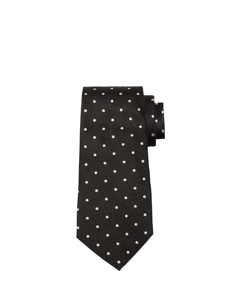 Ralph Lauren Purple Label Polka-Dot Silk Satin Tie