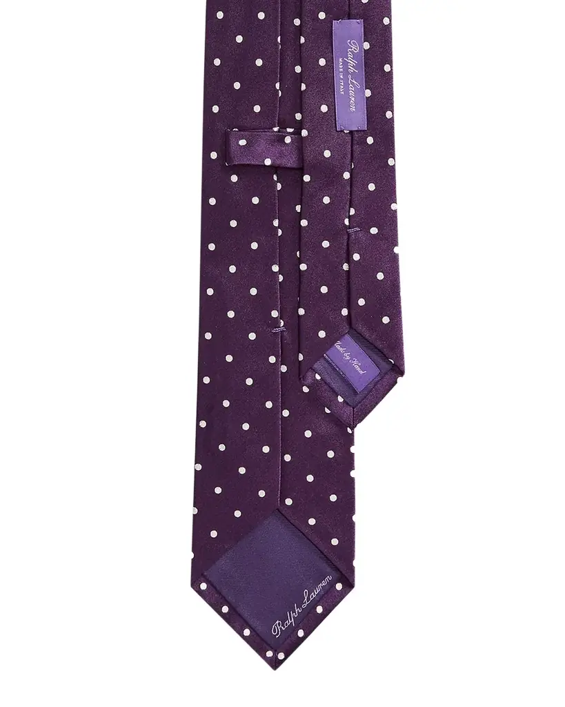 Ralph Lauren Purple Label Polka-Dot Silk Satin Tie