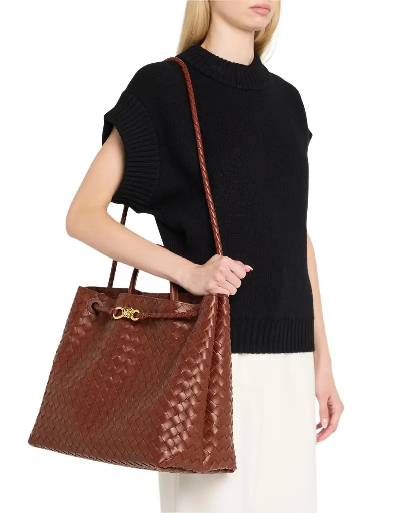 Bottega Veneta Andiamo Large Leather Tote Bag