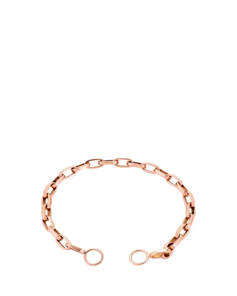 Marla Aaron Handmade Biker Chain Bracelet in 14K Rose Gold, 6"L