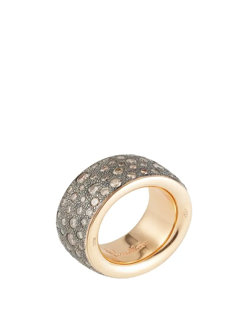 Pomellato Iconica Rose Gold Maxi Ring with Brown Diamonds