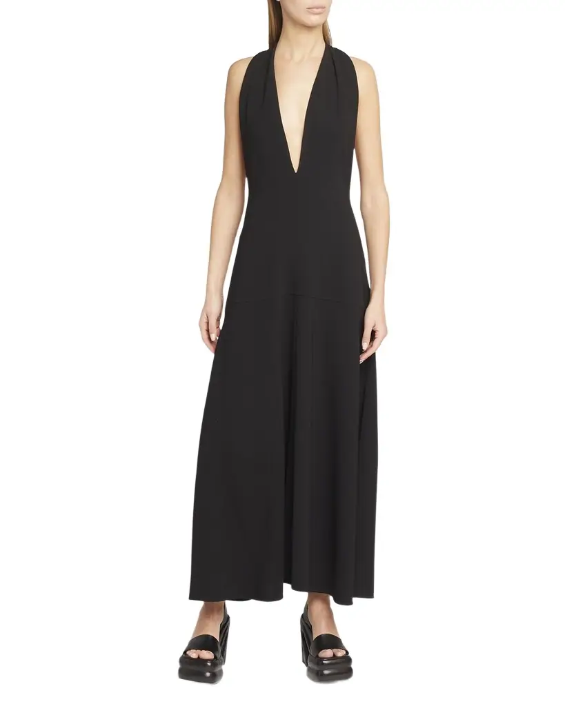 Proenza Schouler Matte Viscose Crepe Twist-Back Maxi Dress