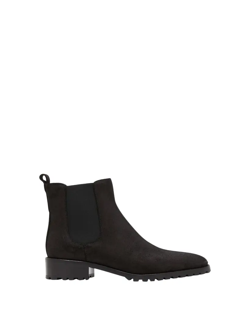 Manolo Blahnik Chelata Suede Chelsea Ankle Booties