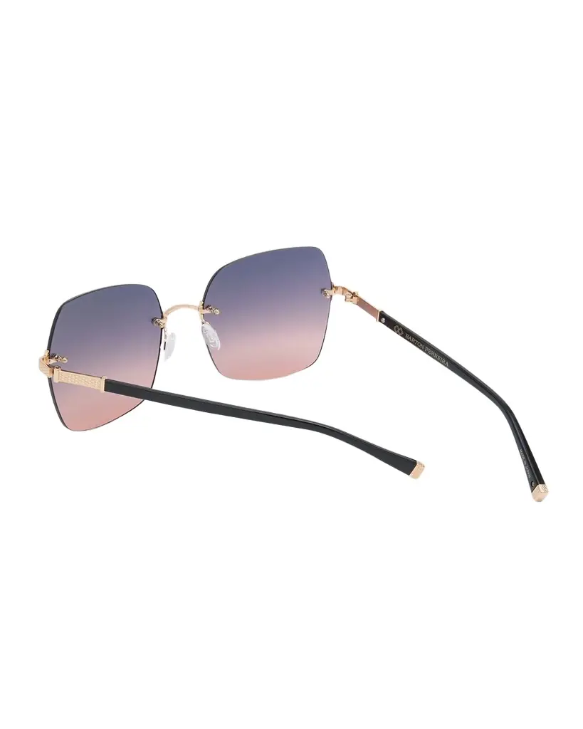Barton Perreira Angie Black & Gold Mixed-Media Butterfly Sunglasses