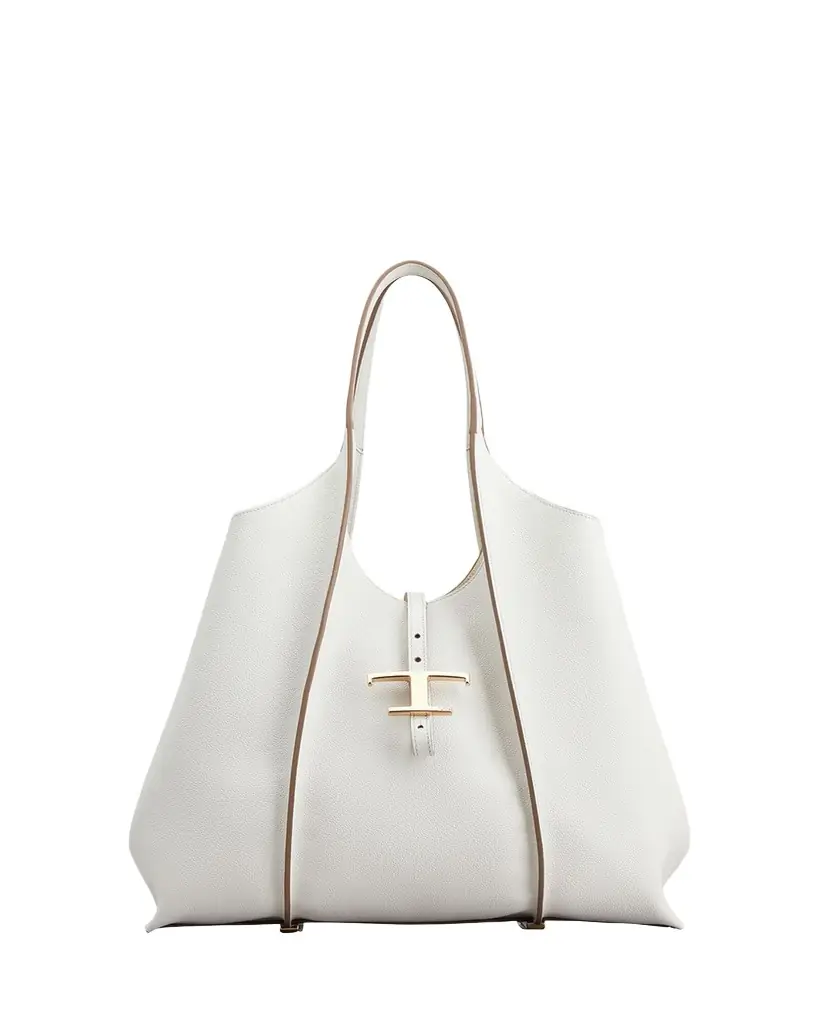 Tod's Medium Leather T Timeless Tote Shopping Bag
