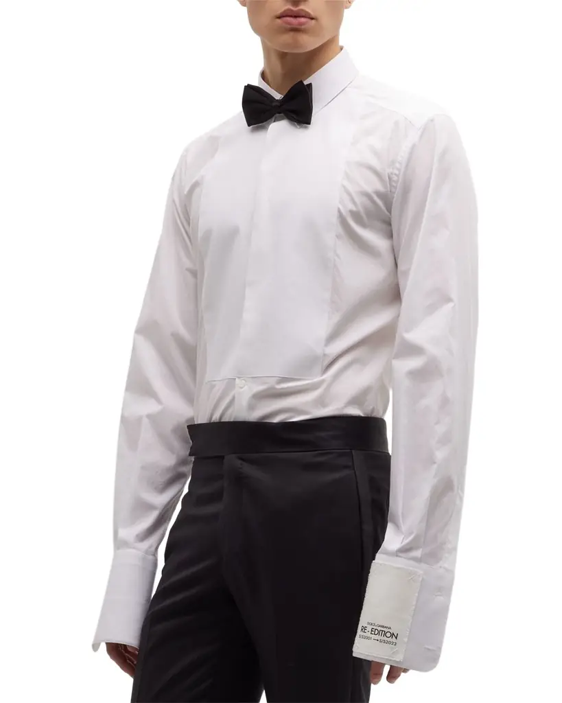 Dolce & Gabbana Men's Bib-Front Tuxedo Shirt
